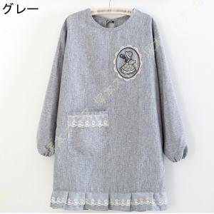 割烹着 おしゃれ かっぽう着 エプロン しわに...の詳細画像3
