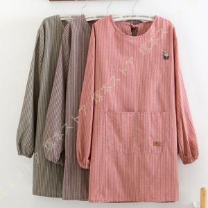 スモック 割烹着 後開き 綿ポリ 速乾 さらりと軽い 動きやすい シワになりにくい 大きいサイズ ゆったり 体型カバー かっぽうぎ 保育士 介護士 ガーデニング