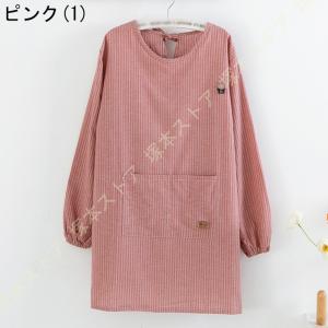 スモック 割烹着 後開き 綿ポリ 速乾 さらり...の詳細画像4