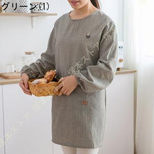 スモック 割烹着 後開き 綿ポリ 速乾 さらり...の詳細画像5
