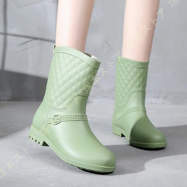 レインブーツ レディース ショート おしゃれ 防水 ヒール 軽量 防水 撥水 多機能 晴雨兼用 通勤...