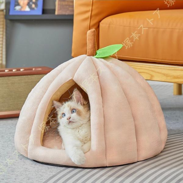 猫ハウス ペット用寝袋 キャットハウス 冬 ドーム型 寒さ対策 ペットベッド ペットクッション 暖か...