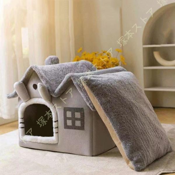 ペットハウス 犬小屋 犬ハウス 猫 犬ベッド ドーム型ハウス 犬 猫 小型犬 多用 2WAY ドーム...