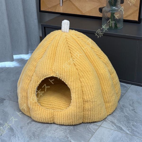 ドーム型ペットベッド 猫 犬 ベッド 冬夏両用 ペットクッション 猫 小型犬 兎 小動物用 滑り止め...