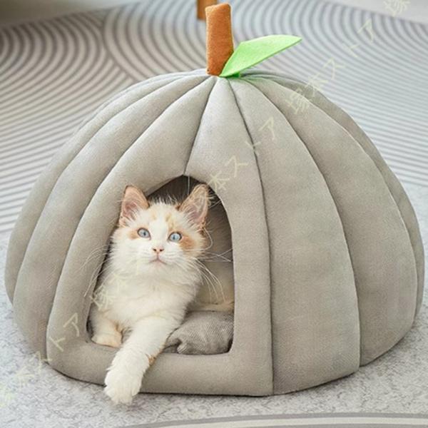 ペットハウス ドーム型 洗える 猫ベッド 猫ハウス 犬小屋 犬 ベ ッド クッション 小型犬 中型犬...
