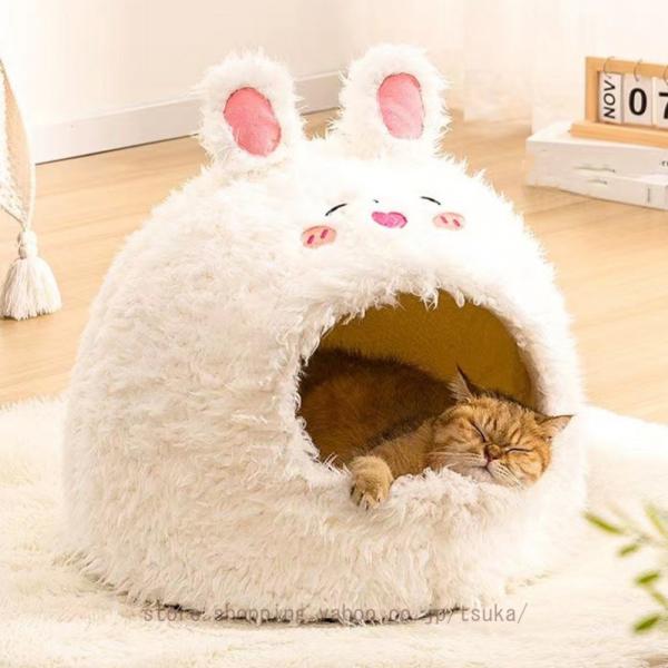 犬 猫 ベッド ドーム 小さめ 通年 冬 ドーム型ベッド 洗える ふわふわベッド 犬用ベッド 猫用ベ...