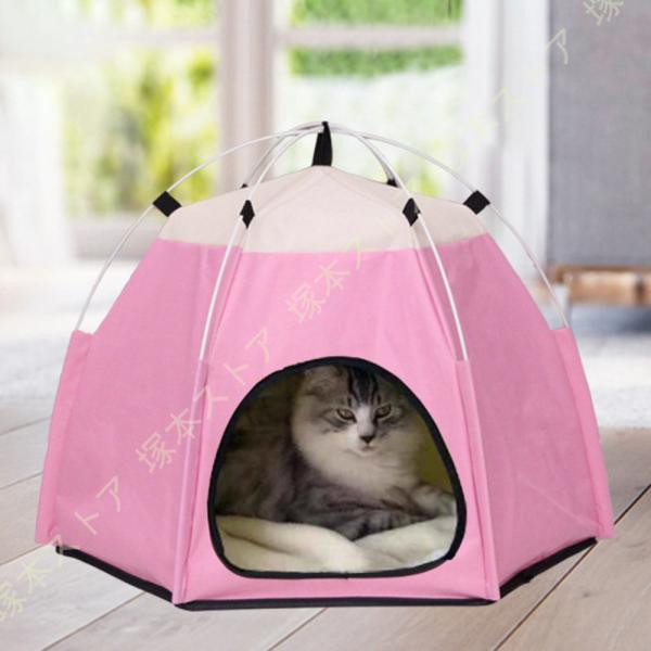 猫ハウス 室内テント 猫のベッド 折りたたみ式 ポータブル 猫テント 防水 子猫のベッド 暖かい 柔...