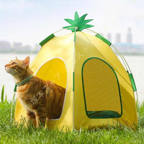 ペットベッド ドーム 洗える 夏 ペット テント ペットハウス 猫 ベッド 軽量 犬小屋 かわいい ...