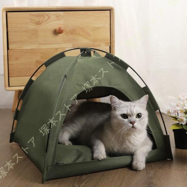 猫 犬 ベッド テント 猫ハウス 通年 グッズ おしゃれ 夏用 ペットテント 犬小屋 小型犬 猫用 ...