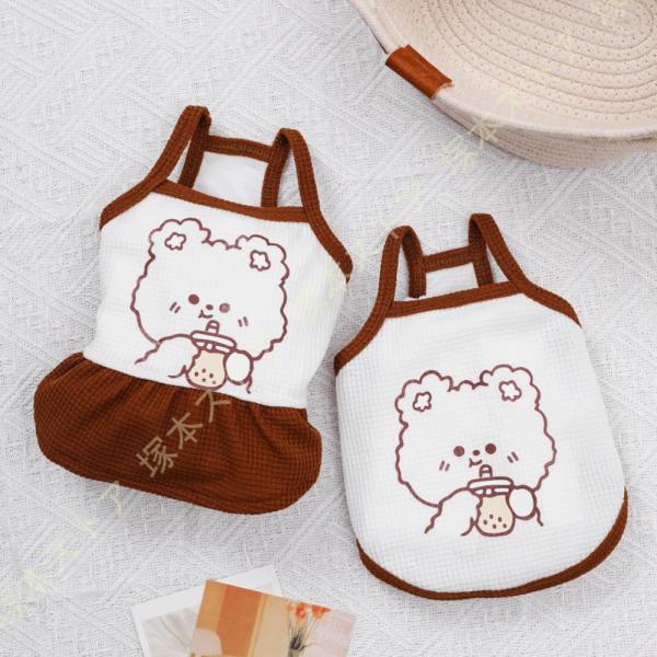 犬服 ノースリーブ Tシャツ タンクトップ インナー 犬 服 部屋着 パジャマ 小型犬 中型犬 ネコ...