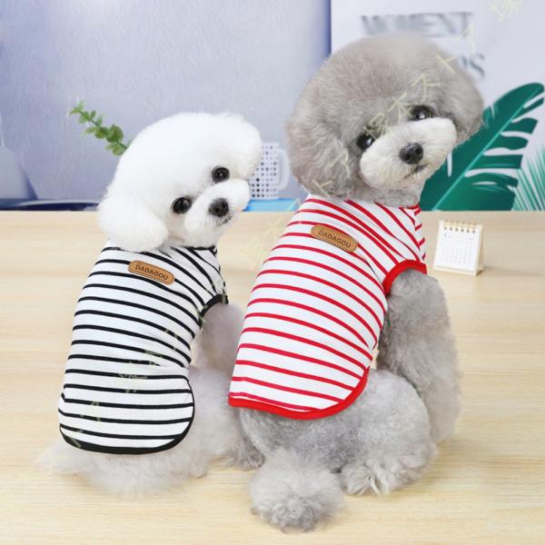 ペット服 犬 服 タンクトップ 犬 猫 小型犬 ノースリーブ 薄手 袖なし Tシャツ お散歩 お出掛...