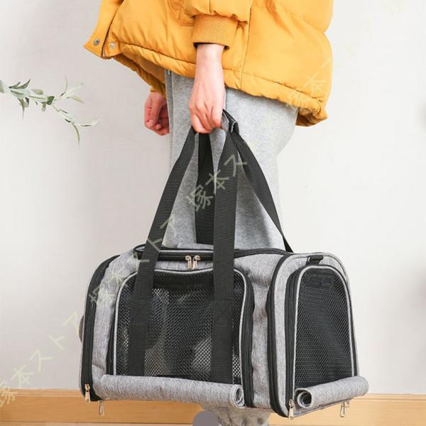 四季通用 ペットキャリーバッグ 外出用 ペットバッグ 折りたたみ 収納 2way ショルダーバッグ ...