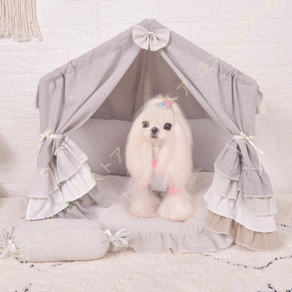 犬 猫 ベッド ハウス 2way ペットベッド ペットハウス 猫ハウス 夏用 折りたたみ ドーム マ...