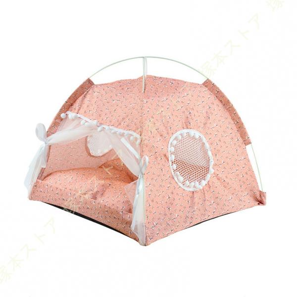 猫 犬 ベッド テント 猫ハウス 通年 グッズ おしゃれ 夏用 ペットテント 犬小屋 小型犬 猫用 ...