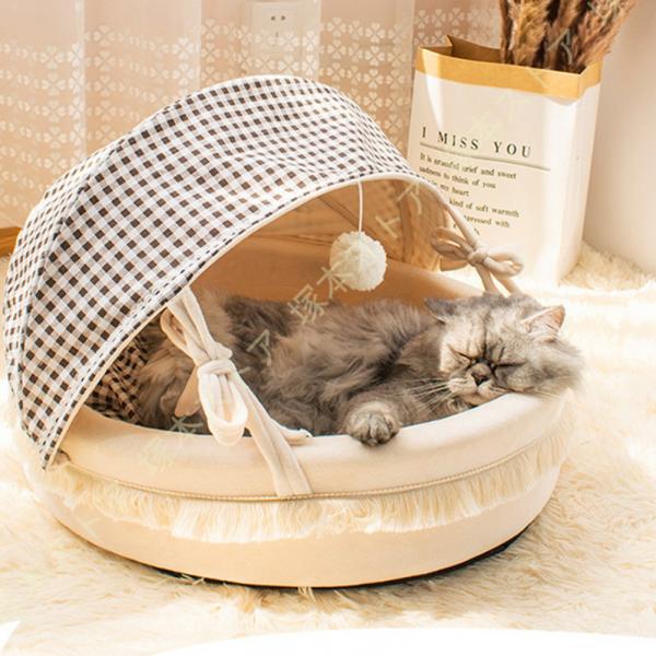猫 ベッド ペットテント ドーム キャットハウス 可愛い おしゃれ 猫 テント ペットベッド ドーム...