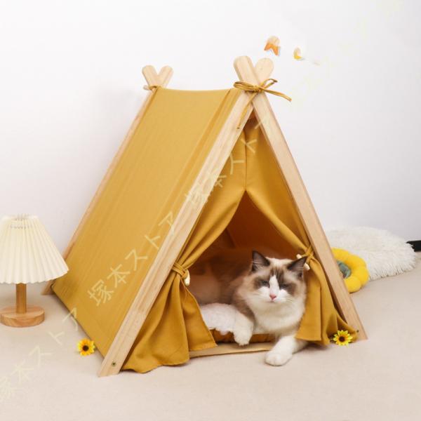 猫用 ペットベッド テント ケージ用 ドーム型 キャットハウス ねこ 小型犬 いぬ 犬用ベッド 兎 ...