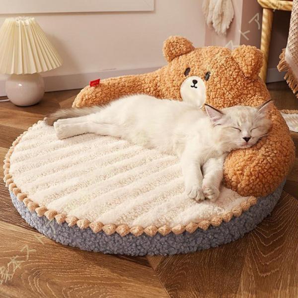 ふわふわベッド 犬 猫 ねこ クッション ペットベッド 洗える ネコベッド 犬用ベッド 猫用ベッド ...
