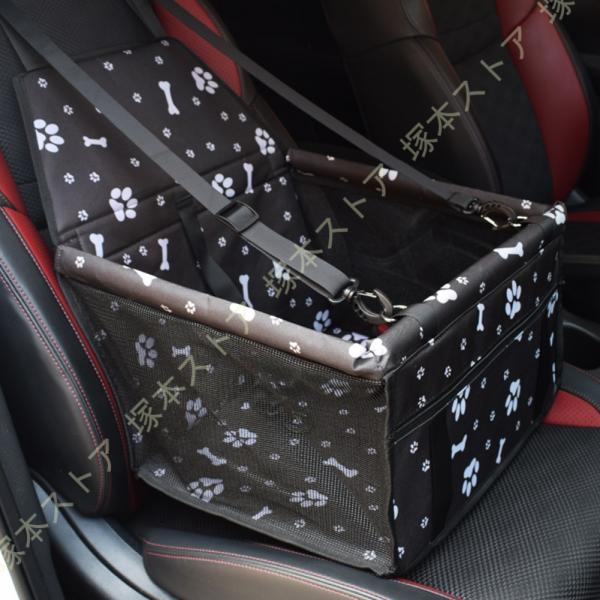 ペット用ドライブボックス 車用ペットシート 座席シート 折り畳み式カバー 飛び出し防止 防水 通気 ...