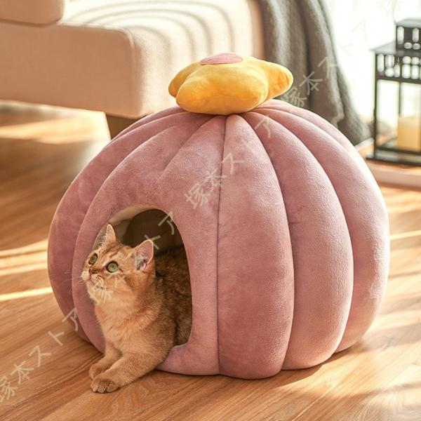 猫ハウス 猫 犬 ペット ベッド ドーム型 キャットハウス 小型犬ベッド 通年 グッズ おしゃれ ね...