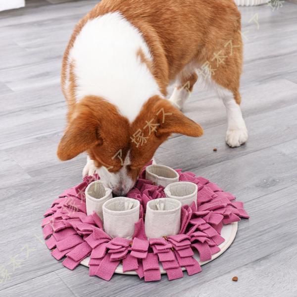 犬用スナッフルマット 犬ノーズマット おもちゃ 訓練毛布 トレーニングマット 洗濯可 餌隠し ノーズ...
