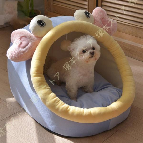 猫ベッド ドーム型 猫ハウス ペットハウス 猫の家 キャットハウス ペットクッション 冬 暖かい 滑...