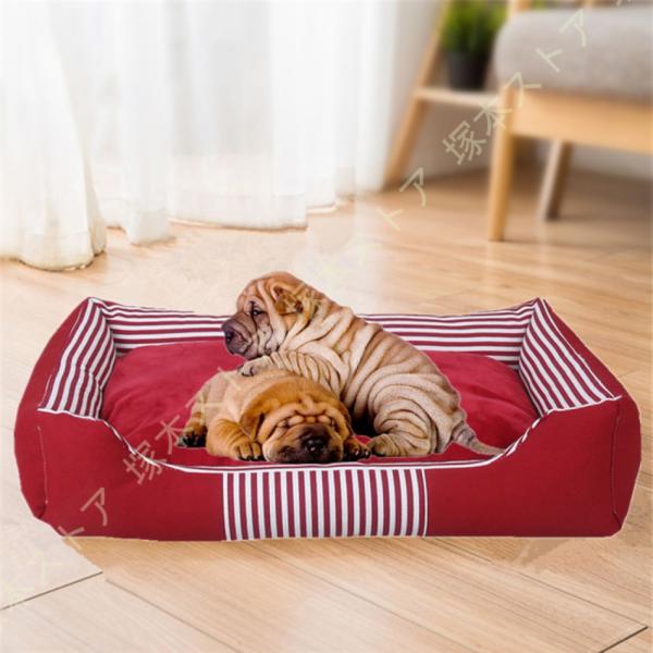 犬 猫 ベッド ペットベッド ふわふわ 小型犬 中型犬 猫 ペット用 ベッド 角型 スクエア クッシ...