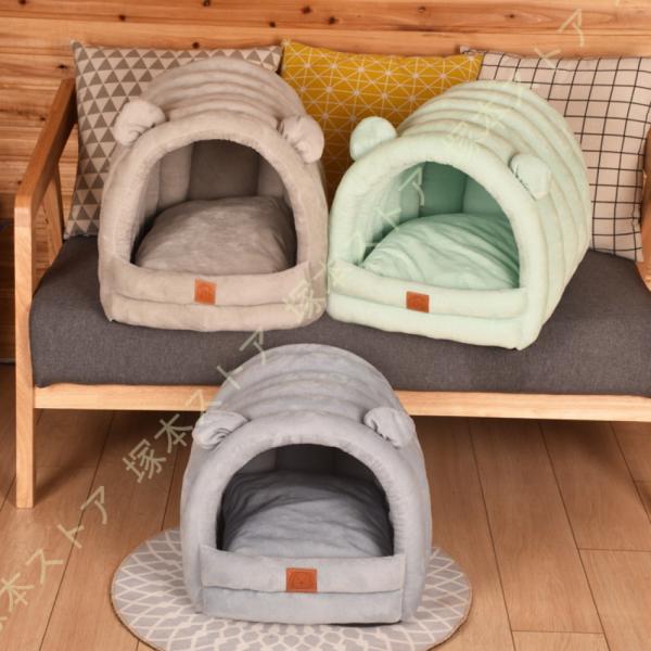 犬 ドーム型 ベッド 洗える 猫 小型犬 冬 冬用 ふわふわ かわいい 暖かい ペット ベッド ドー...