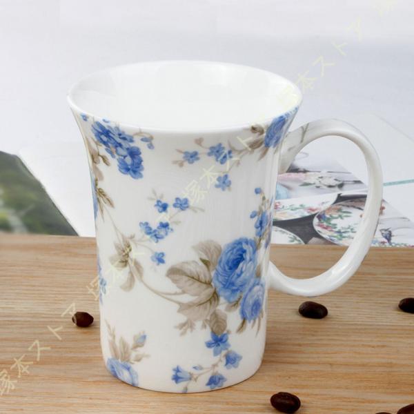 マグカップ 北欧 コーヒーマグ 400ml コップ デカマグ マグ おしゃれ シンプル 花柄 かわい...