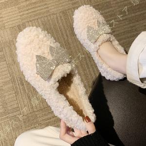 ボア モカシン ファー ムートンブーツ ムート...の詳細画像5