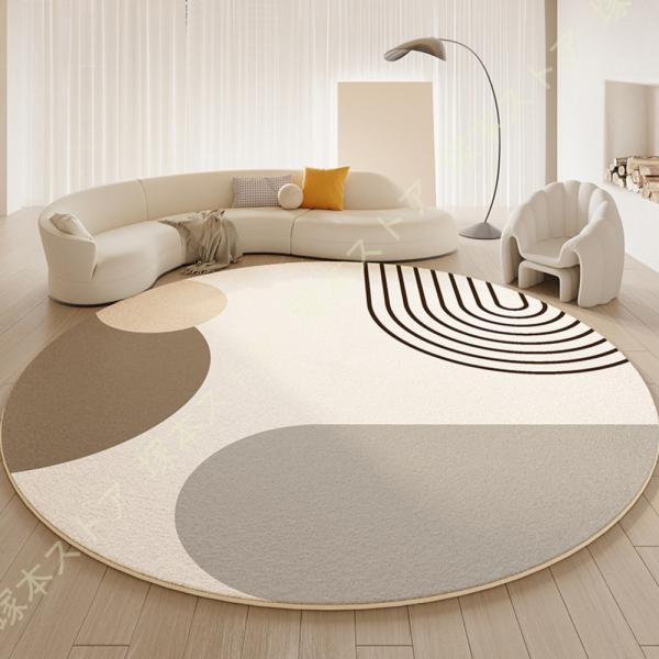 ラグ 円形 カーペット 絨毯 おしゃれ 洗える 滑り止め ネイティブ柄 キリム柄 手触りが優しい フ...