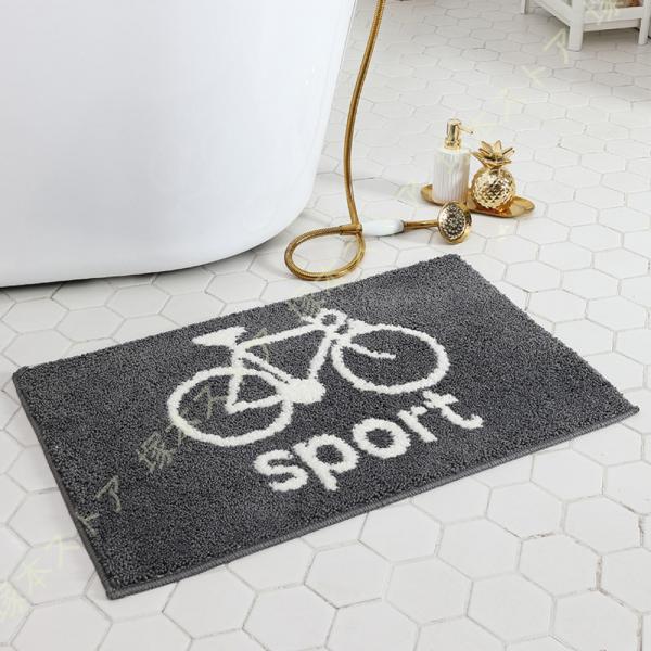 バスマット 速乾 吸水 洗える お風呂 マット 滑り止め 丸洗い 抗菌 防臭 動物 うさぎ ドット柄...