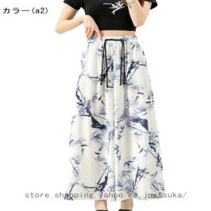 ワイドパンツ レディース 春夏 ガウチョパンツ...の詳細画像2