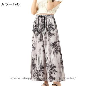 ワイドパンツ レディース 春夏 ガウチョパンツ...の詳細画像4