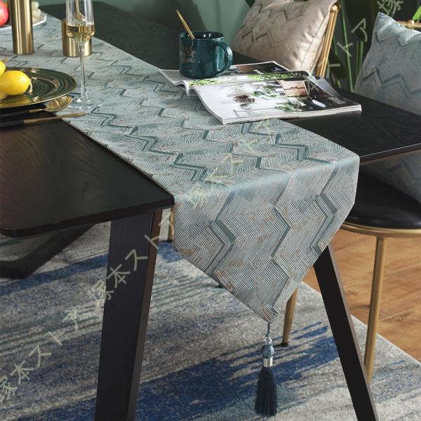 テーブルセンター 撥水 撥水加工 北欧 布 長方形 33×180cm ジャガード織り ピンク ホワイ...