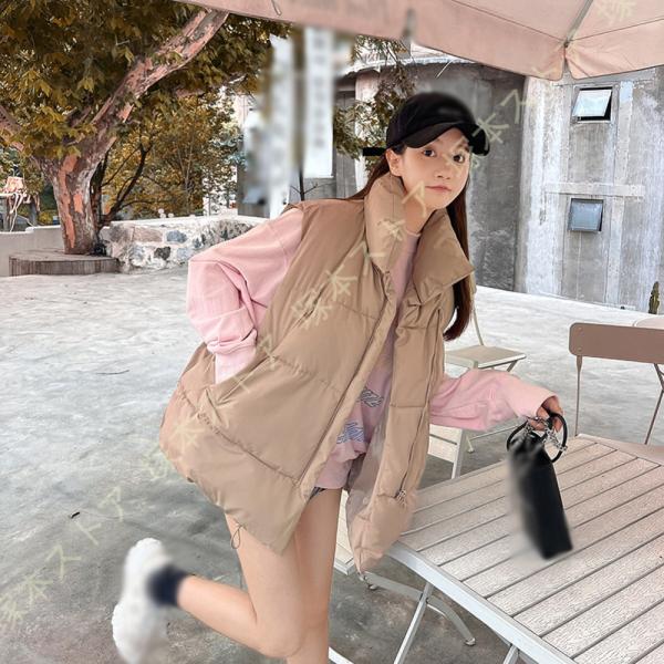 中綿ベスト レディース ダウン ベスト アウター 秋冬 秋 冬 防寒 かわいい おしゃれ ふんわり ...