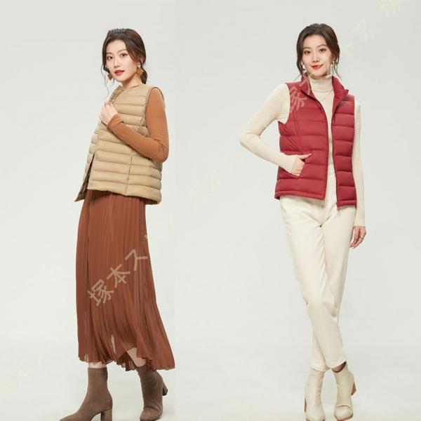 ダウン ベスト トップス レディース 秋冬 前開き 撥水 透湿加工 軽量 ポケッタブル インナーダウ...