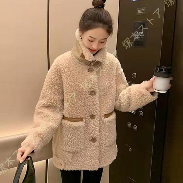 レディース ボアジャケット ボアコート アウターコート ブルゾン ボア もこもこ 防寒 カジュアル ...