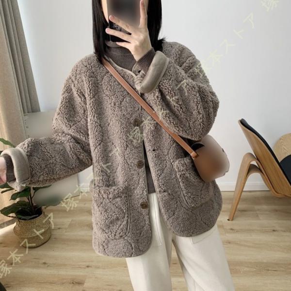 ボアコート ファーコート レディース ふんわり ボア ブルゾン ジャケット お洒落 アウター カーデ...