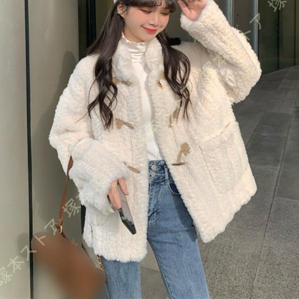 ボアジャケット レディース ボアコート アウター 可愛い ボアブルゾン もこもこ フリース 防寒コー...