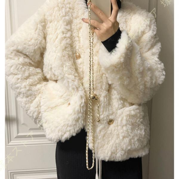 ボアブルゾン レディース ボアジャケット フリースジャケット ボアコート アウターコート ブルゾン ...