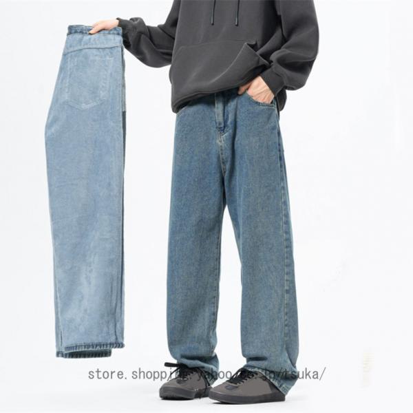 メンズ ジーンズ ストレッチ ストレート デニム パンツ 裏起毛 メンズジーパン 大きいサイズ ゆっ...