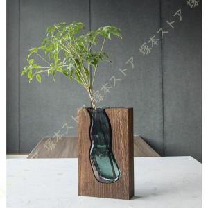 フラワーベース おしゃれ 花瓶 木製 花器 バリ雑貨 アジアン雑貨