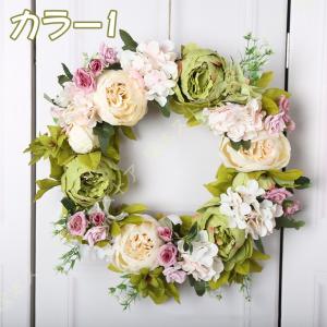 リース 結婚祝 壁掛け ウェルカム リース 花...の詳細画像1