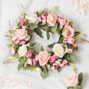ドアリース 壁飾り 造花 飾り アートリース ...の詳細画像2