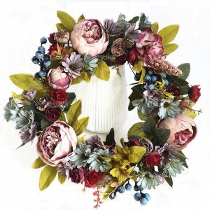 ストア・エキスプレス リース 花 玄関 造花_ナチュラルひまわりリース