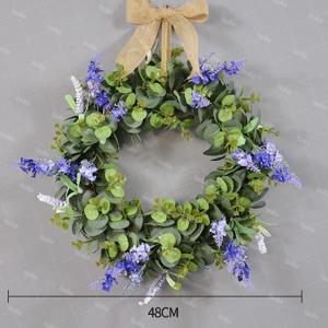玄関用リース 造花 インテリア ラベンダー ド...の詳細画像2