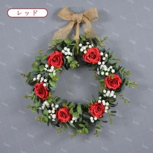 リース 造花 薔薇 壁飾り 壁掛け インテリア...の詳細画像4