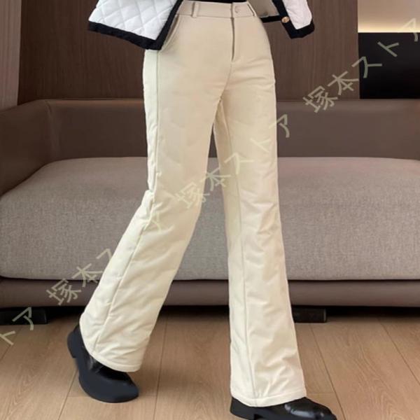 ダウンズボン ダウンパンツ レディース ウエストゴム 防寒パンツ アウトドア 暖パンツ ボトムス 無...