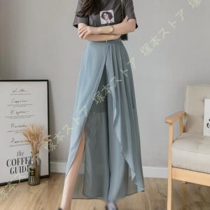 ワイドパンツ レディース スカーチョ ゆったり...の詳細画像1