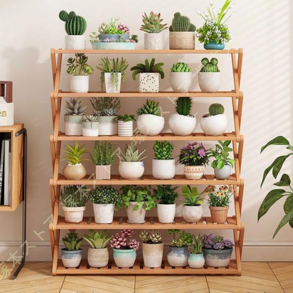 プランタースタンド フラワースタンド ガーデンラック 植物棚 フラワーラック 折り畳み式 プランター...